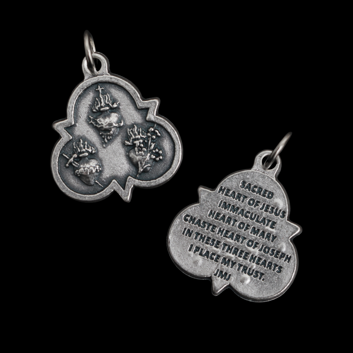 Alliance of the Three Holy Hearts Devotional Medal, Made in Italy
