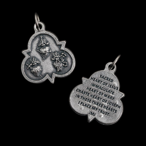 Alliance of the Three Holy Hearts Devotional Medal, Made in Italy