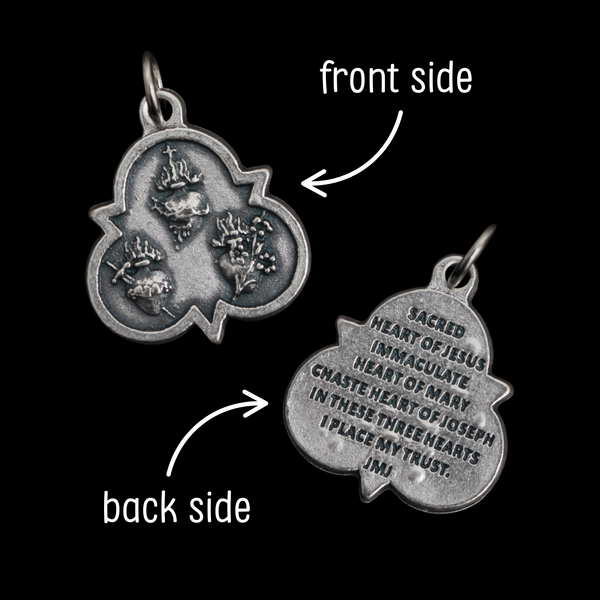 Alliance of the Three Holy Hearts Devotional Medal, Made in Italy