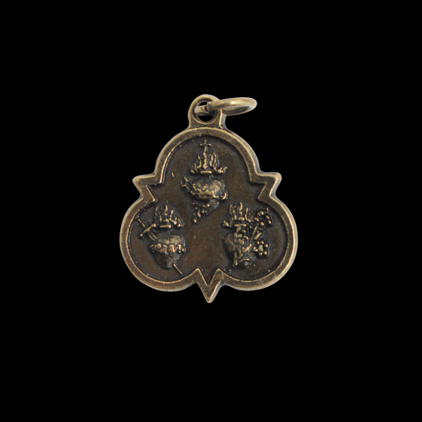 Alliance of the Three Holy Hearts Devotional Medal, Made in Italy