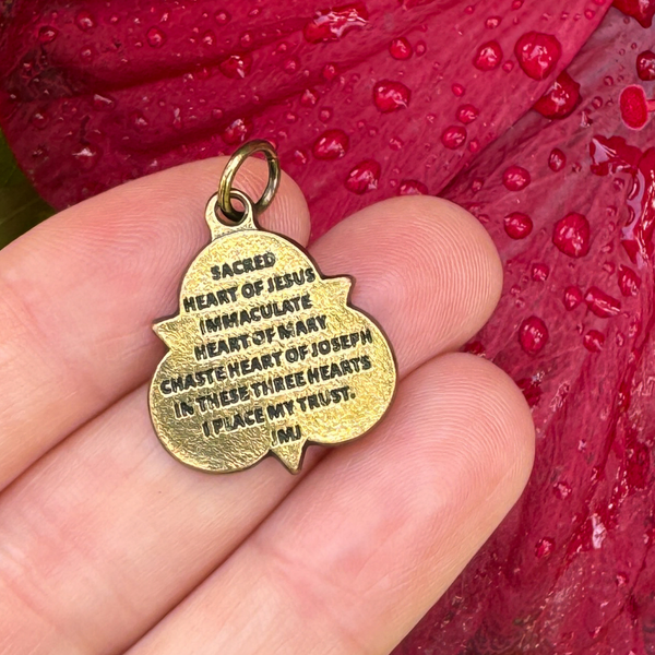 Alliance of the Three Holy Hearts Devotional Medal, Made in Italy
