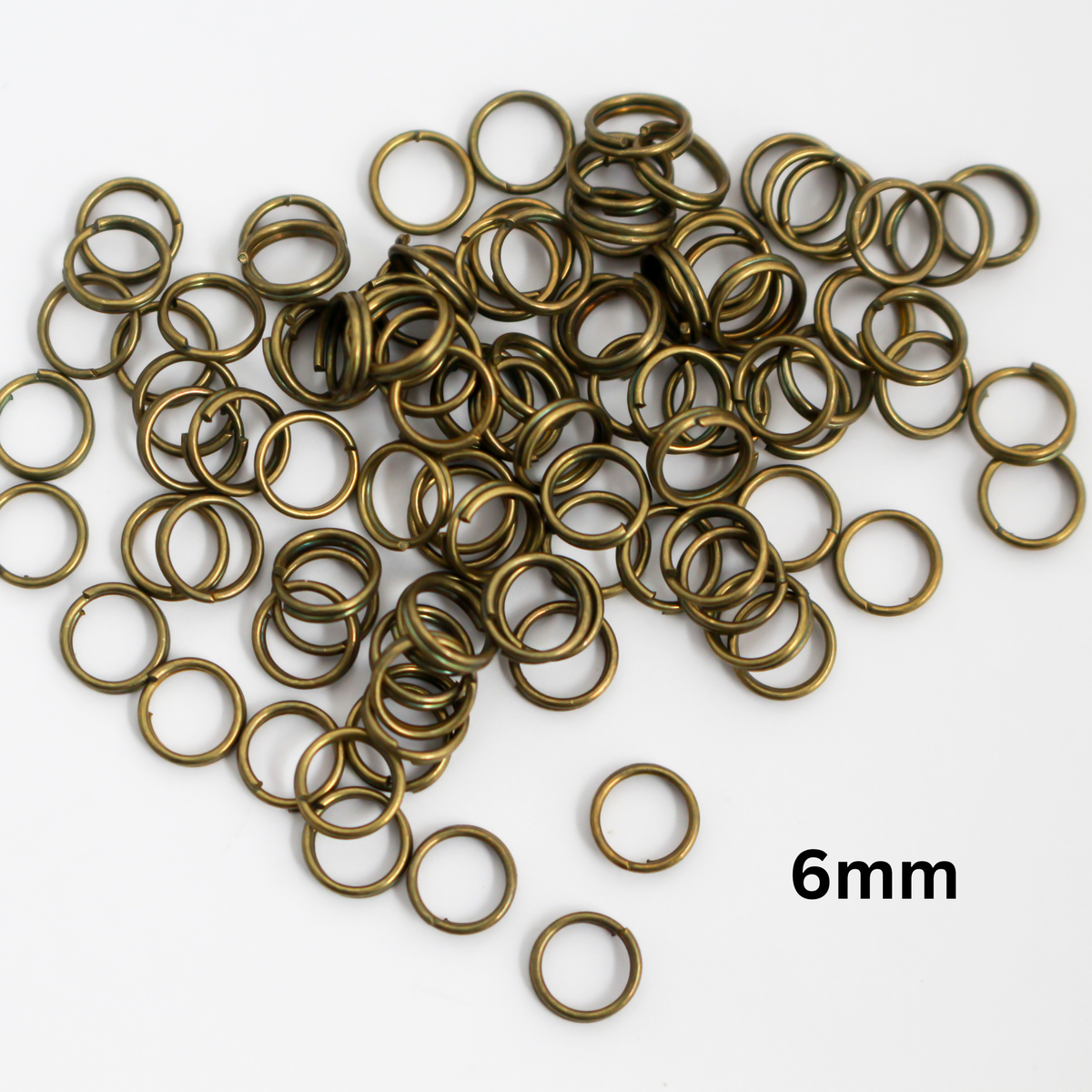 Iron Split Jump Rings - 6mm 7mm 8mm - Available in Bronze and Gold in packages of 100pcs