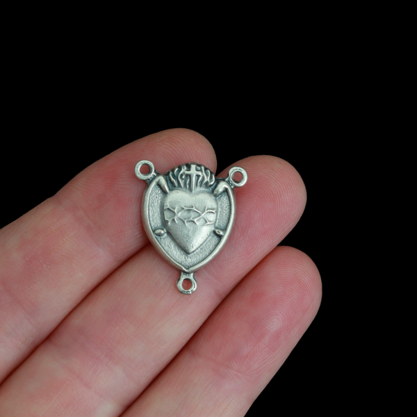 Sacred Heart of Jesus - Sorrowful Mother Rosary Centerpiece