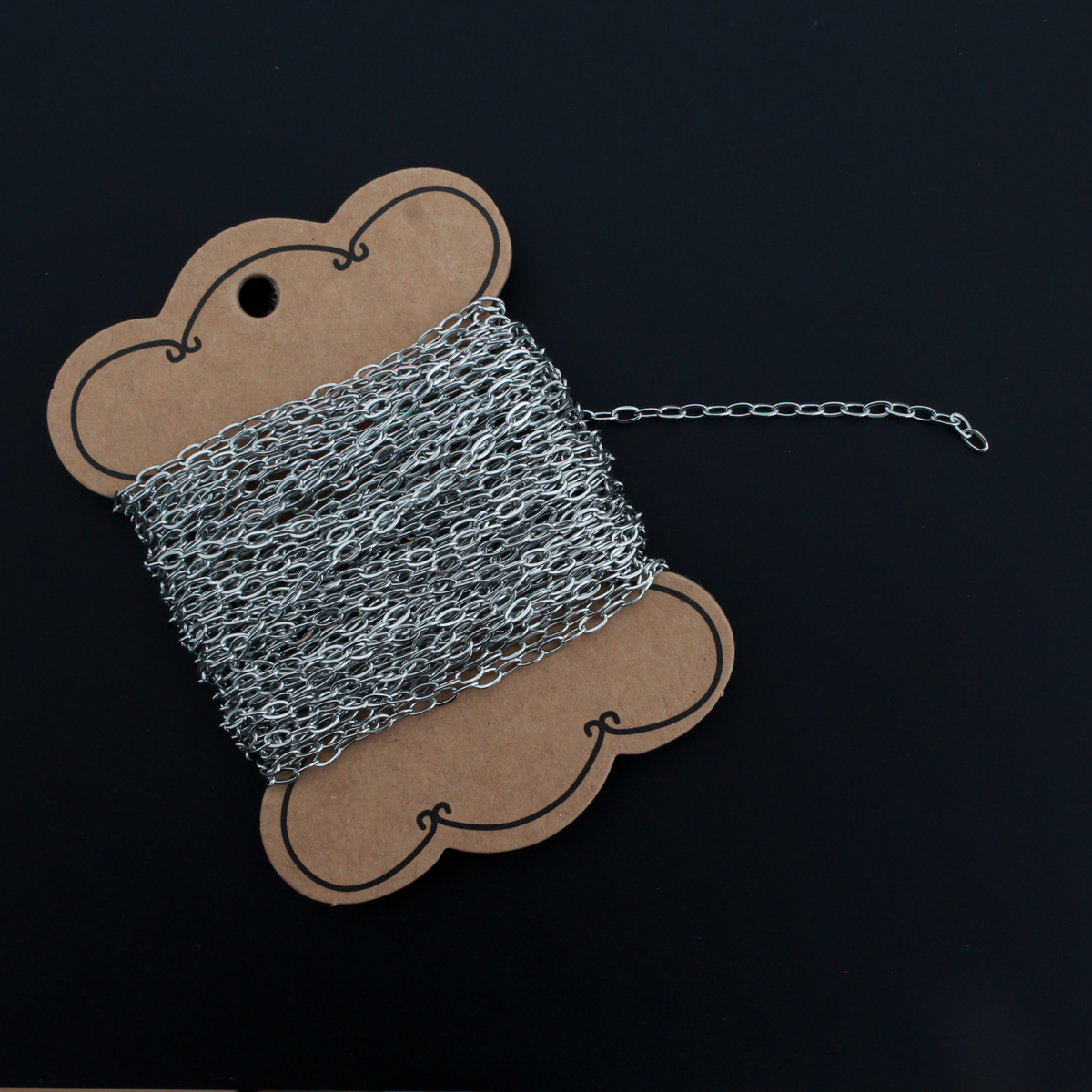 304 Stainless Steel Cable Chain, Soldered 4.5x2.5mm Links - 10 Meters