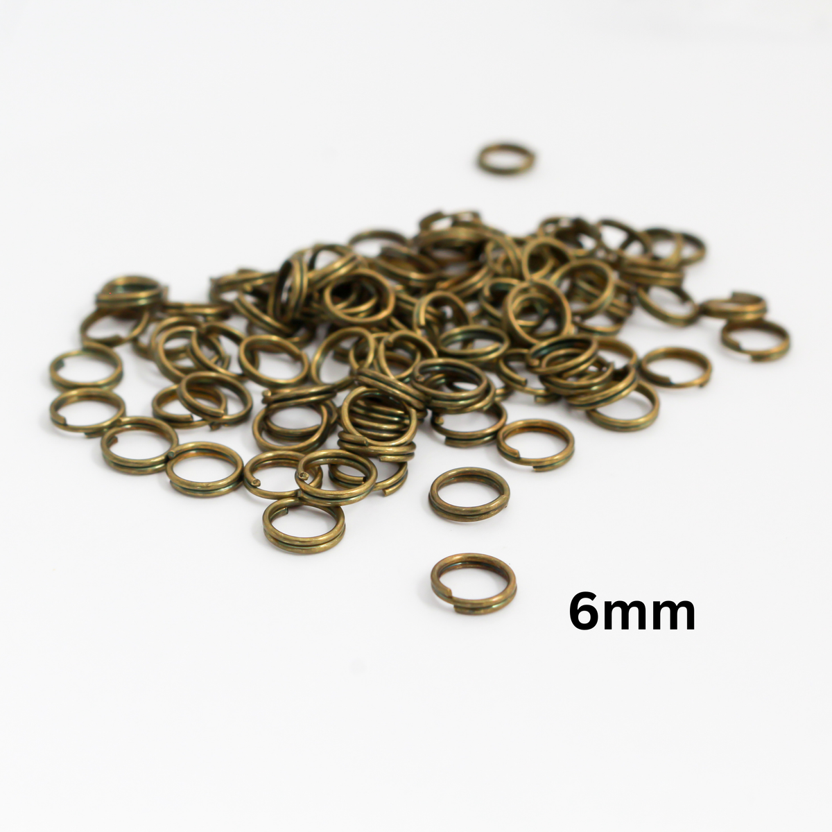 Iron Split Jump Rings - 6mm 7mm 8mm - Available in Bronze and Gold in packages of 100pcs