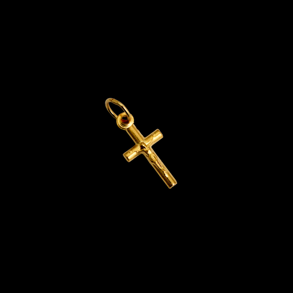 Tiny Gold Classic Crucifix Cross 19mm long, Made in Italy