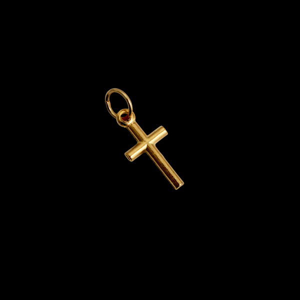 Tiny Gold Classic Crucifix Cross 19mm long, Made in Italy