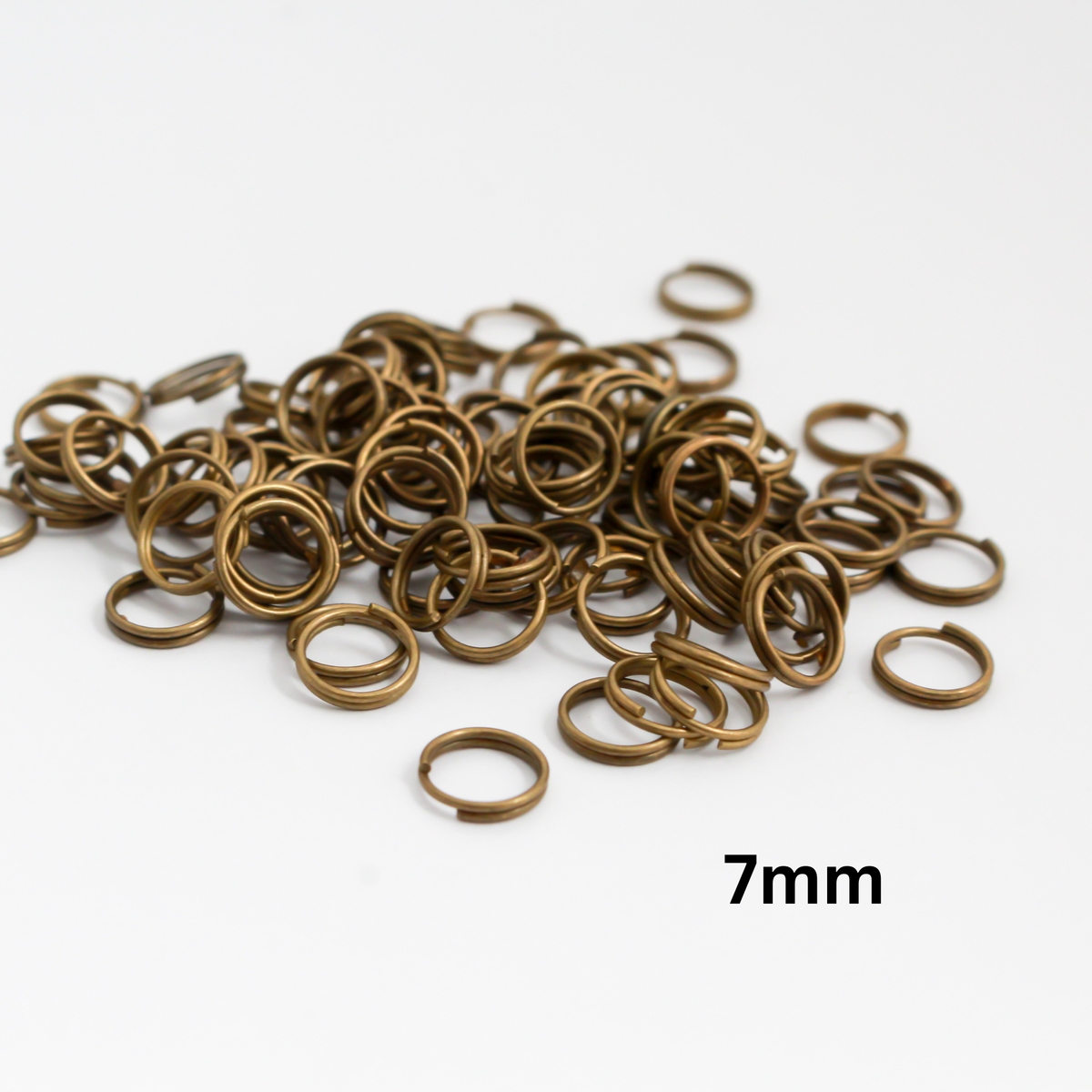 Iron Split Jump Rings - 6mm 7mm 8mm - Available in Bronze and Gold in packages of 100pcs