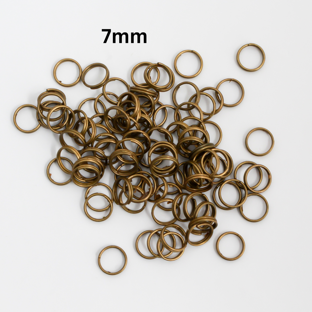 Iron Split Jump Rings - 6mm 7mm 8mm - Available in Bronze and Gold in packages of 100pcs