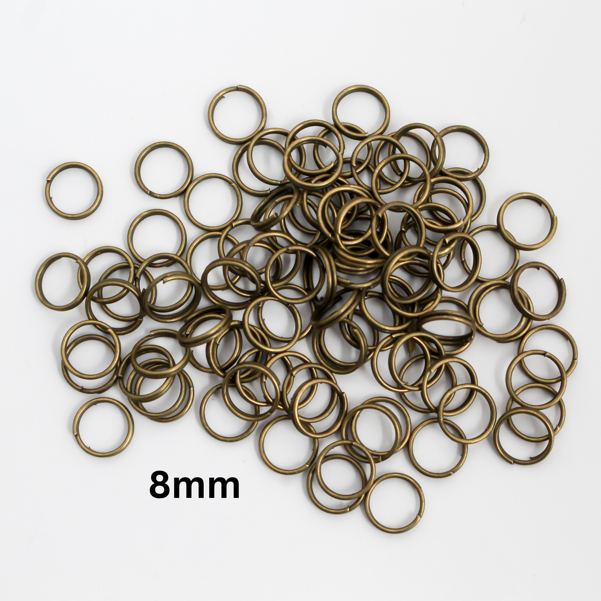 Iron Split Jump Rings - 6mm 7mm 8mm - Available in Bronze and Gold in packages of 100pcs