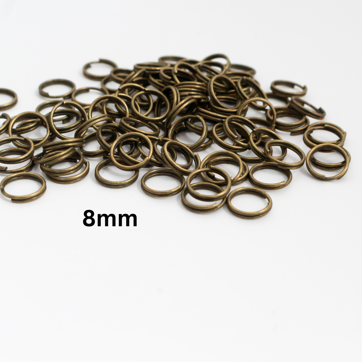Iron Split Jump Rings - 6mm 7mm 8mm - Available in Bronze and Gold in packages of 100pcs