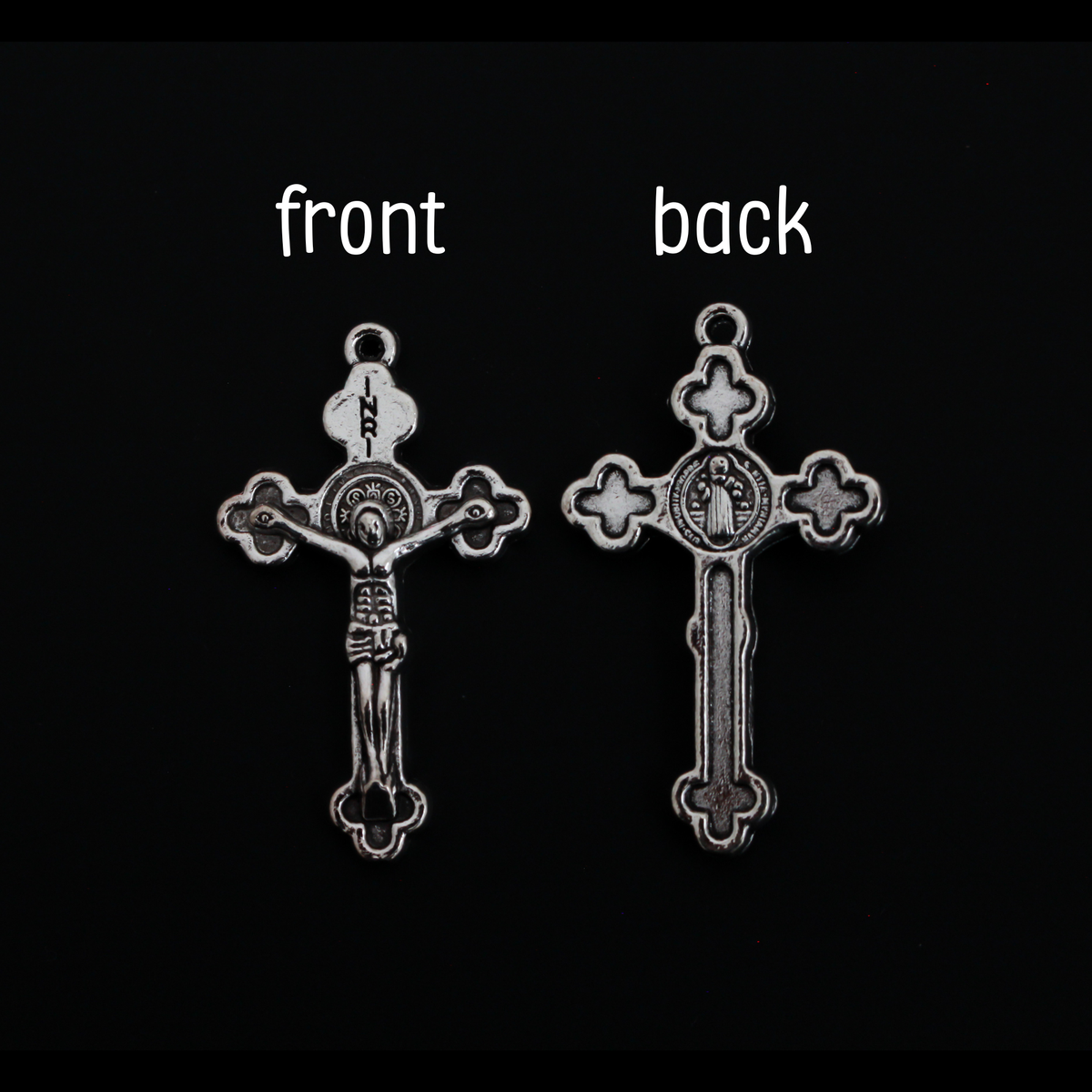 Saint Benedict Crucifix Pendants 1-1/2" Long, 5pcs