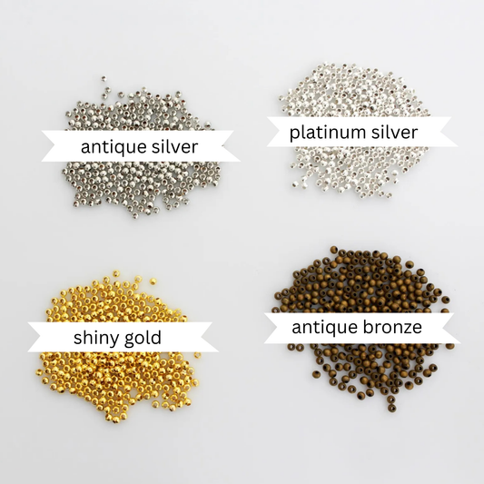 Iron Spacer Beads, Round 3mm in Diameter Available in Silver, Bronze, Gold - 300pcs
