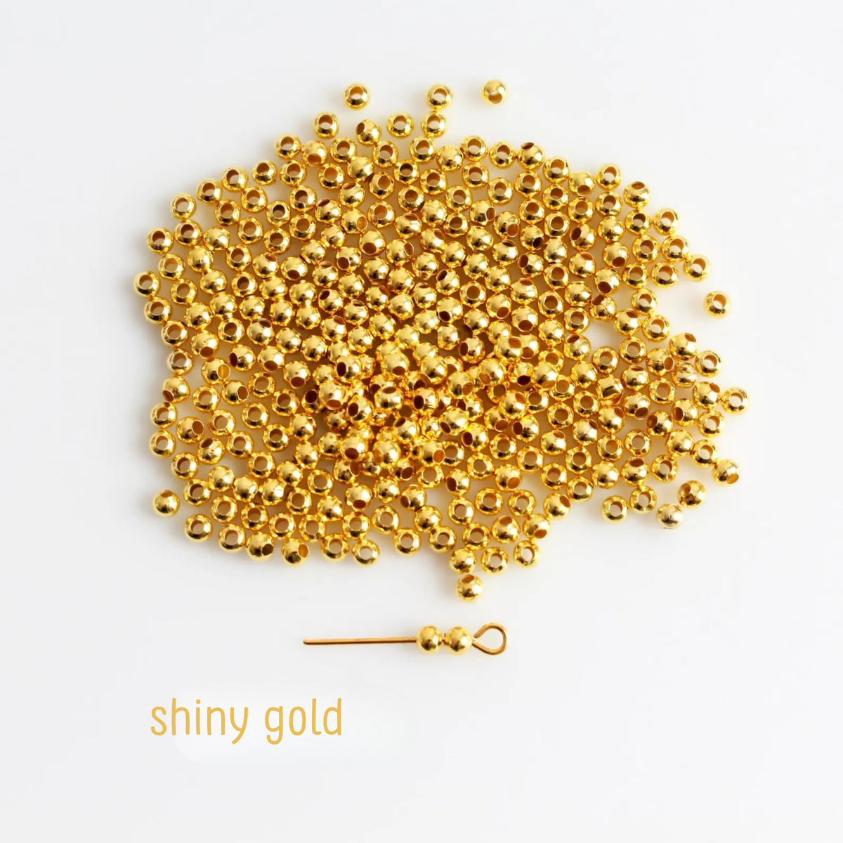 Iron Spacer Beads, Round 3mm in Diameter Available in Silver, Bronze, Gold - 300pcs