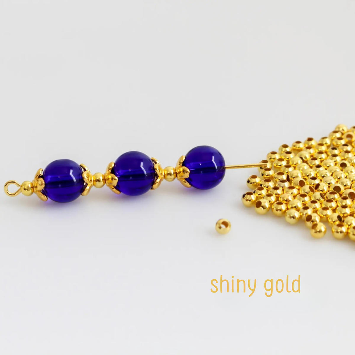 Iron Spacer Beads, Round 3mm in Diameter Available in Silver, Bronze, Gold - 300pcs