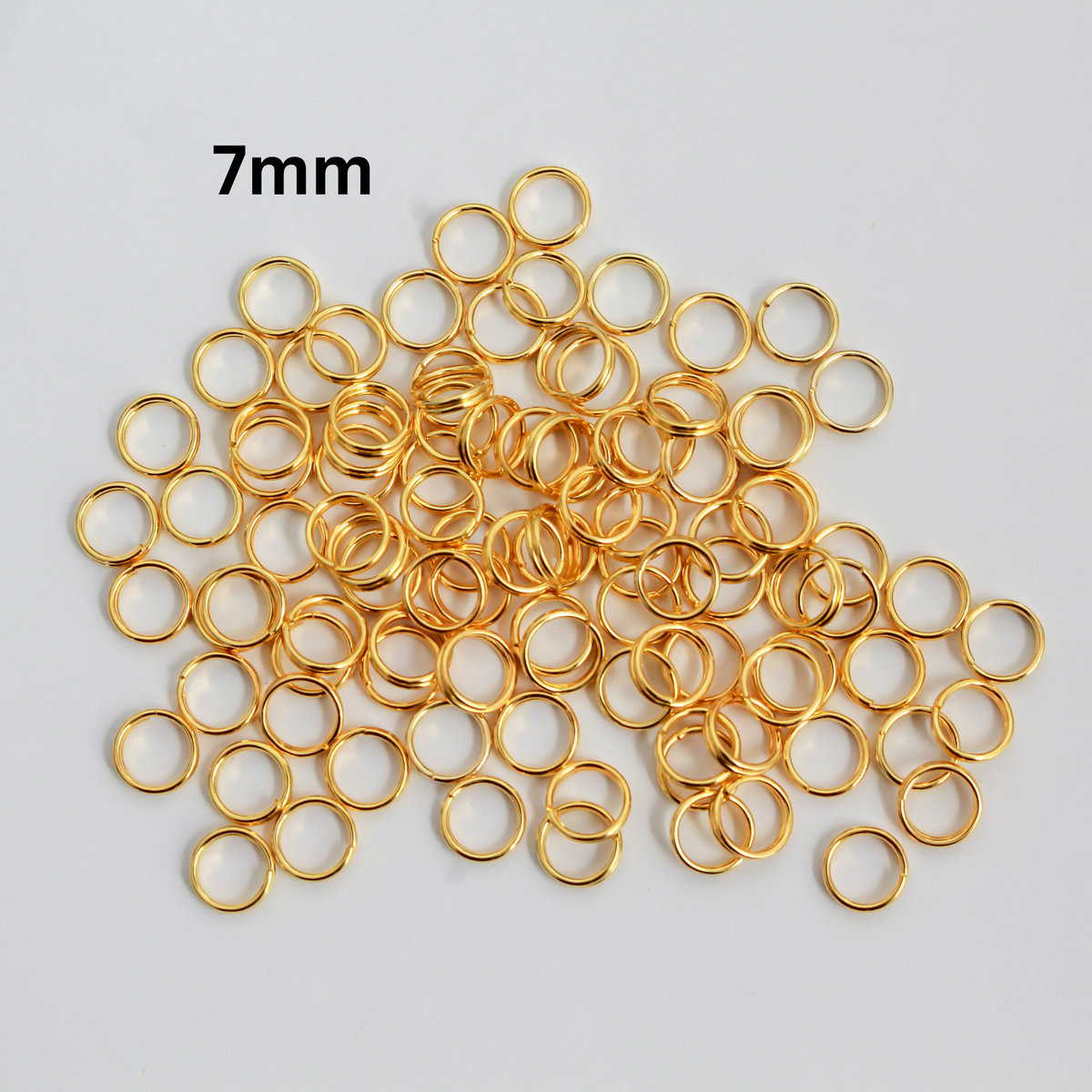 Iron Split Jump Rings - 6mm 7mm 8mm - Available in Bronze and Gold in packages of 100pcs