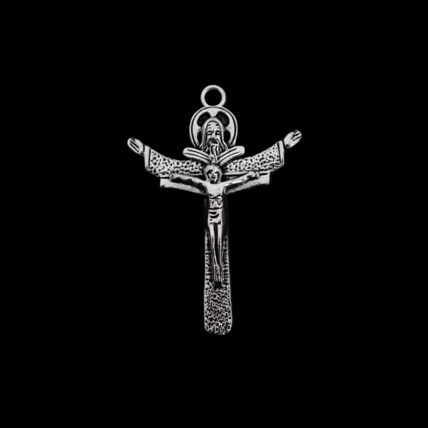 Holy Trinity Crucifix Cross Pendant - The Father, The Son and Holy Ghost - 3pcs