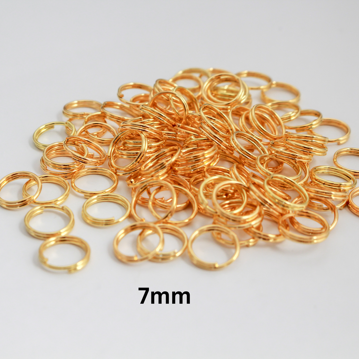 Iron Split Jump Rings - 6mm 7mm 8mm - Available in Bronze and Gold in packages of 100pcs