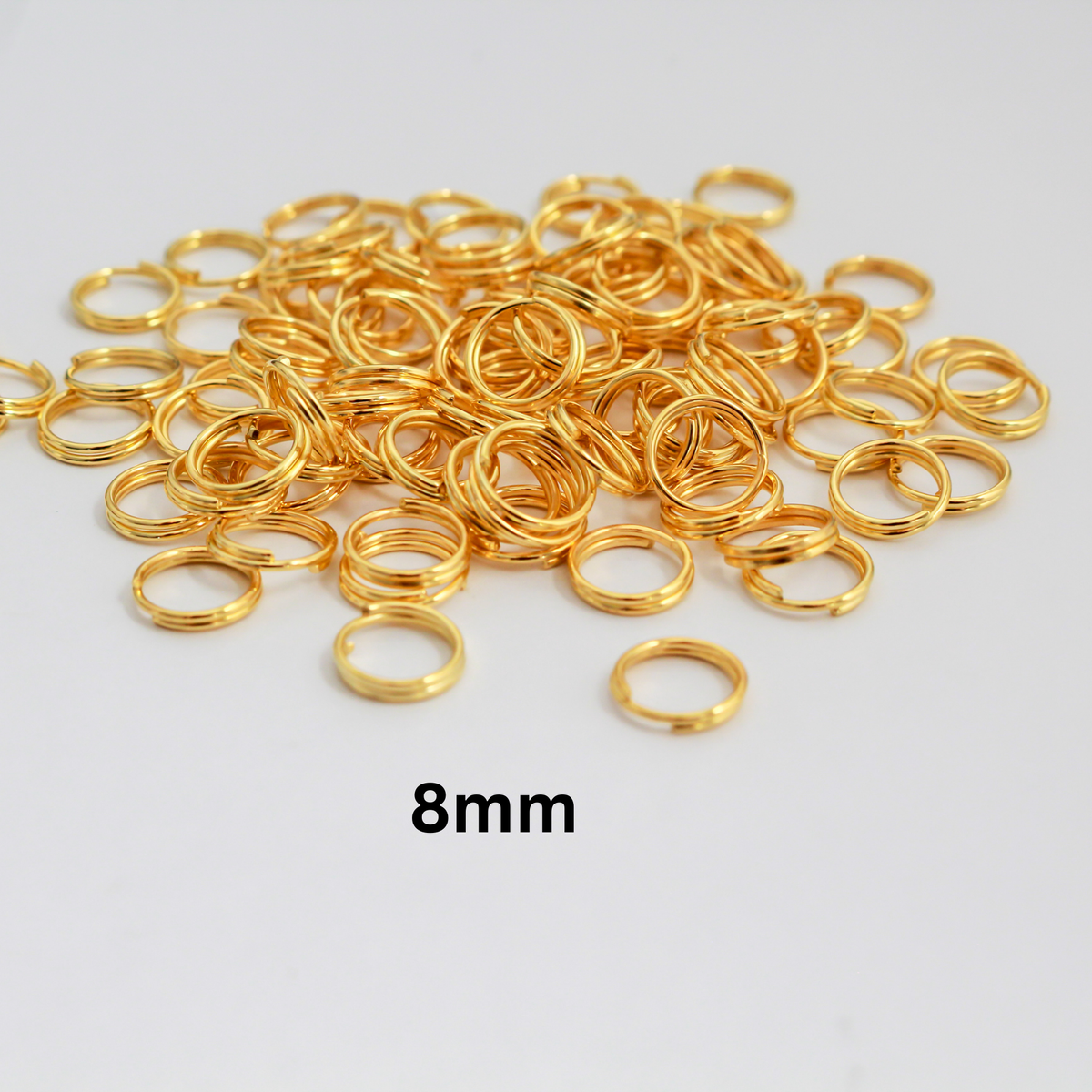 Iron Split Jump Rings - 6mm 7mm 8mm - Available in Bronze and Gold in packages of 100pcs