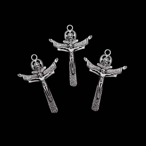 Holy Trinity Crucifix Cross Pendant - The Father, The Son and Holy Ghost - 3pcs