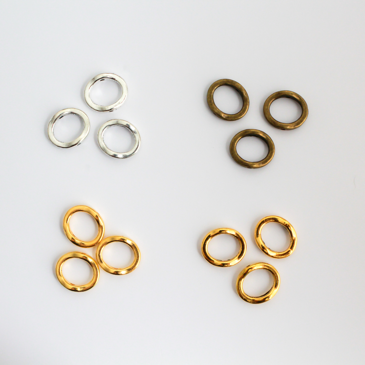 20 Spinning Bead Frames 13mm (fits 8mm beads) Available in Silver, Bronze, and Gold