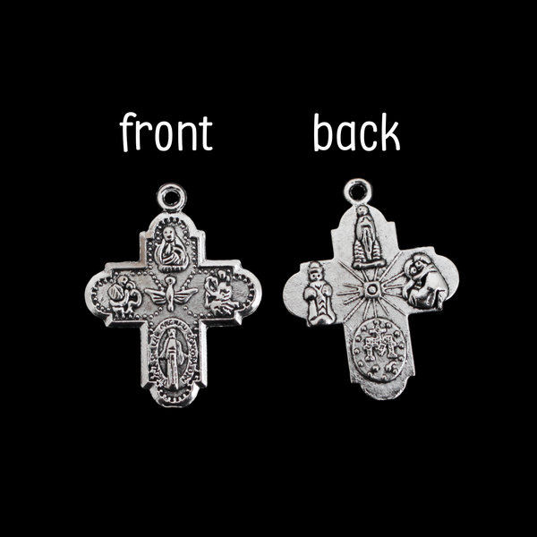 Five Way Cross Charms, 1-3/16" long - Sold in Packages of 10pcs