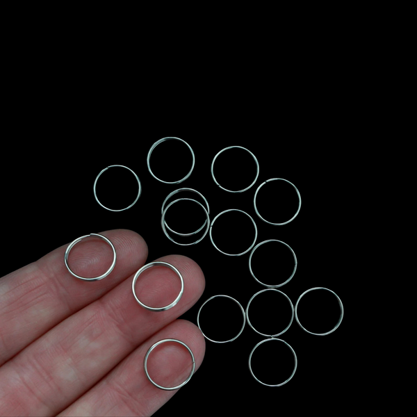 12mm Split Key Rings - Double Loop Jump Ring, 100pcs