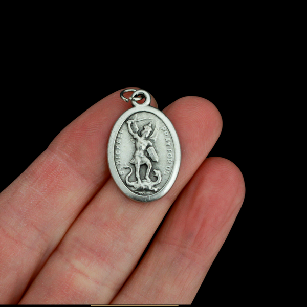 Saint Michael Pray for Us Medal - Patron of Police Officers, First Responders, & Military Personnel