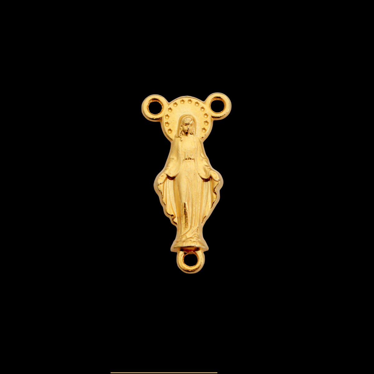 Gold Tone Blessed Virgin Mary Rosary Centerpiece