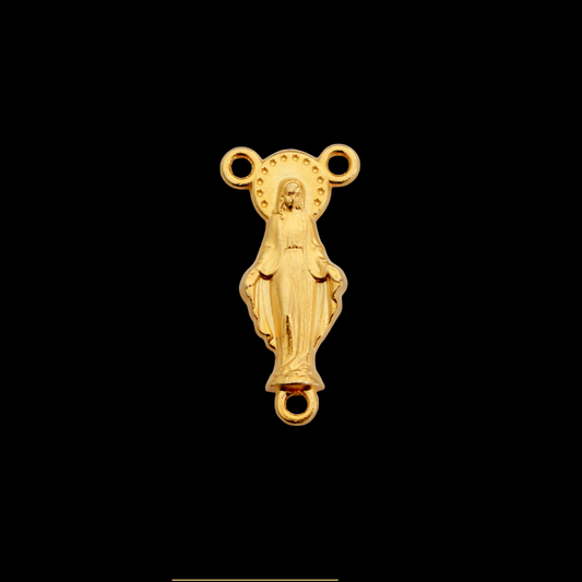 Gold Tone Blessed Virgin Mary Rosary Centerpiece
