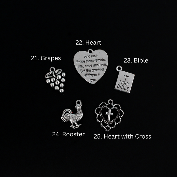 Chrismons Advent Charms - Christ Monograms Symbols of Christmas, 25pc Set