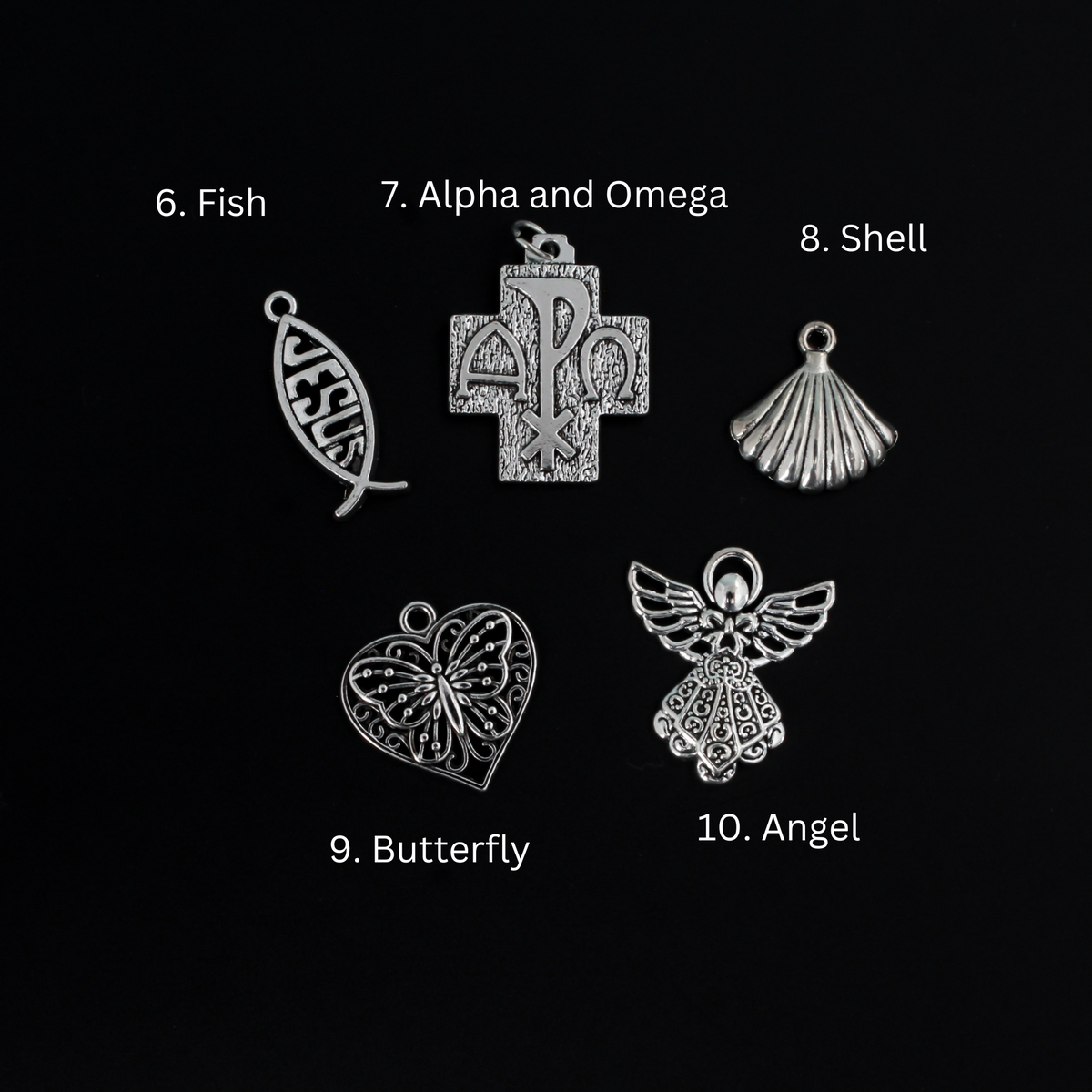 Chrismons Advent Charms - Christ Monograms Symbols of Christmas, 25pc Set