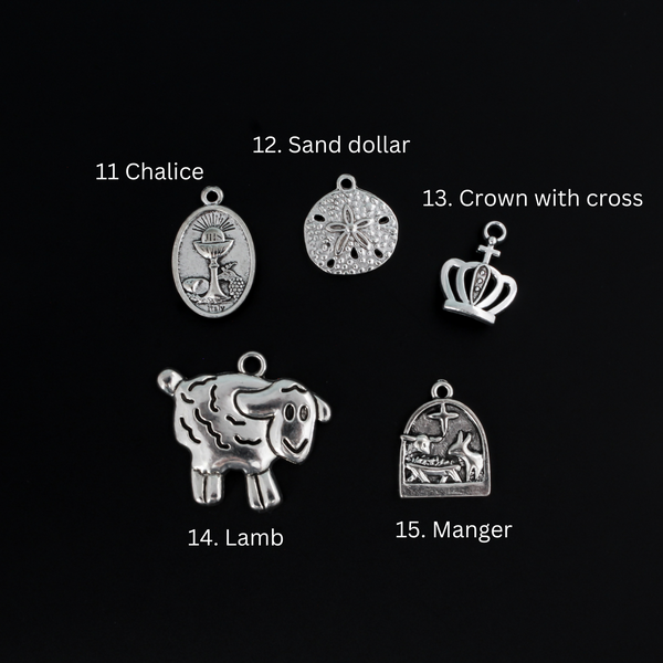 Chrismons Advent Charms - Christ Monograms Symbols of Christmas, 25pc Set
