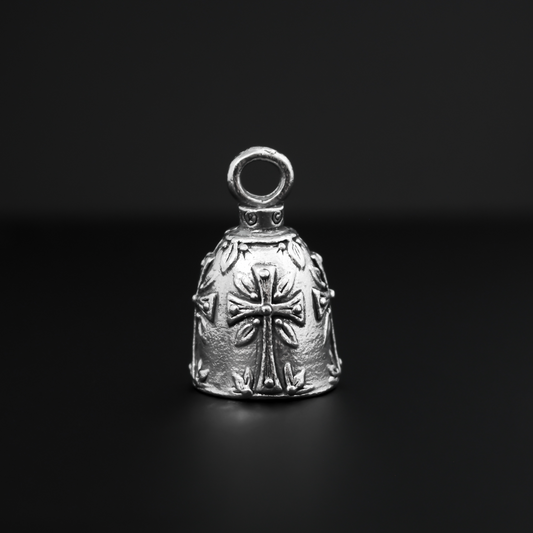 Christian Cross Guardian bell. There are four cross symbols encircling the bell.