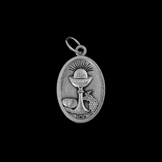 First Holy Communion Sacrament Medal with Holy Spirit - Made in Italy