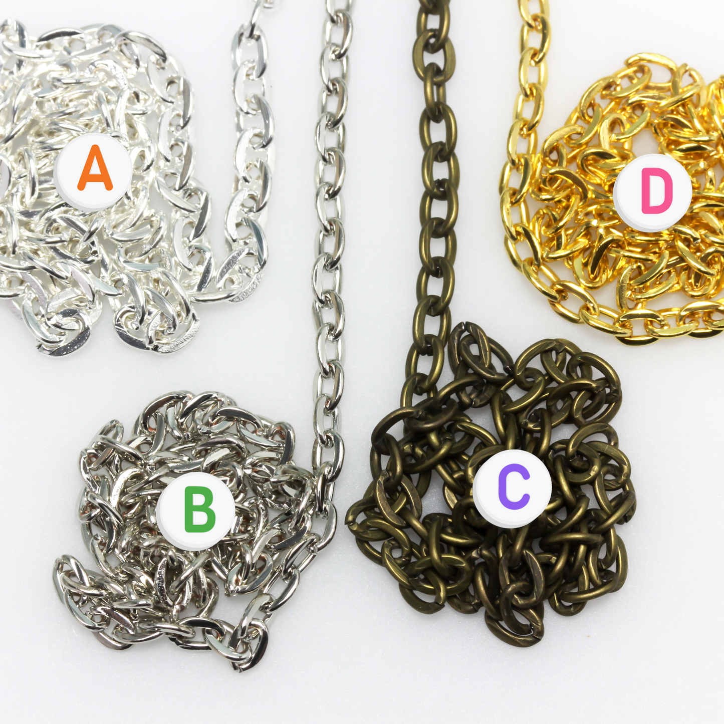 Flat Oval Chain 4mm x 2.7mm Links Unsoldered for Rosaries, Necklaces, Bracelets - Sold by the Foot