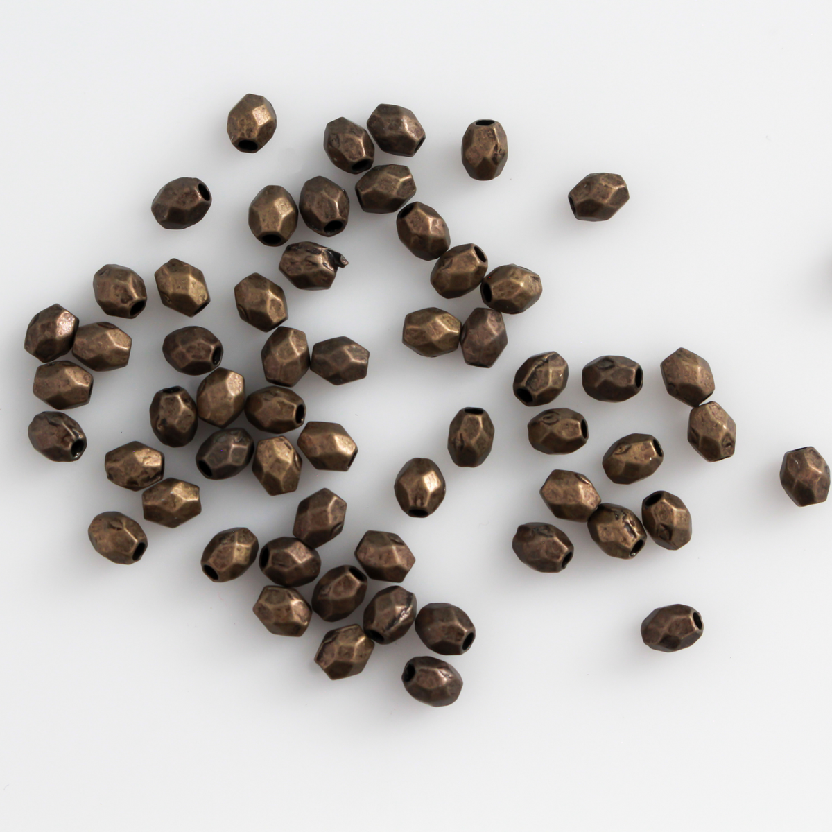 Small Metal Spacer Beads 4mmx3.5mm Available in Silver, Bronze, Gold - 150pcs