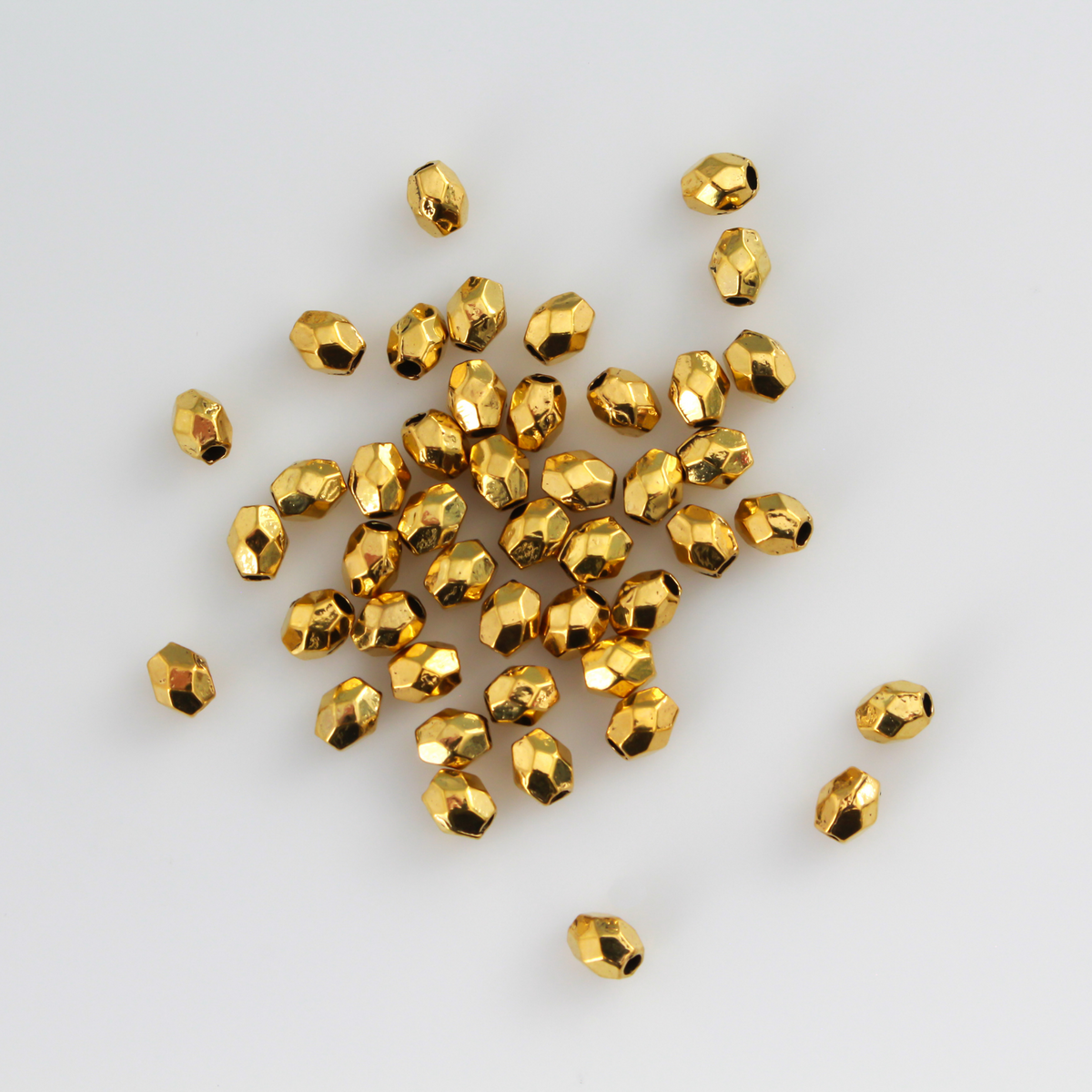 Small Metal Spacer Beads 4mmx3.5mm Available in Silver, Bronze, Gold - 150pcs