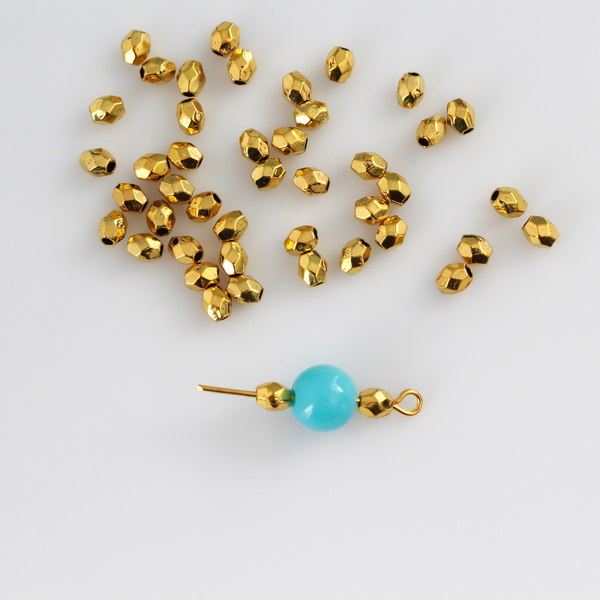 Small Metal Spacer Beads 4mmx3.5mm Available in Silver, Bronze, Gold - 150pcs