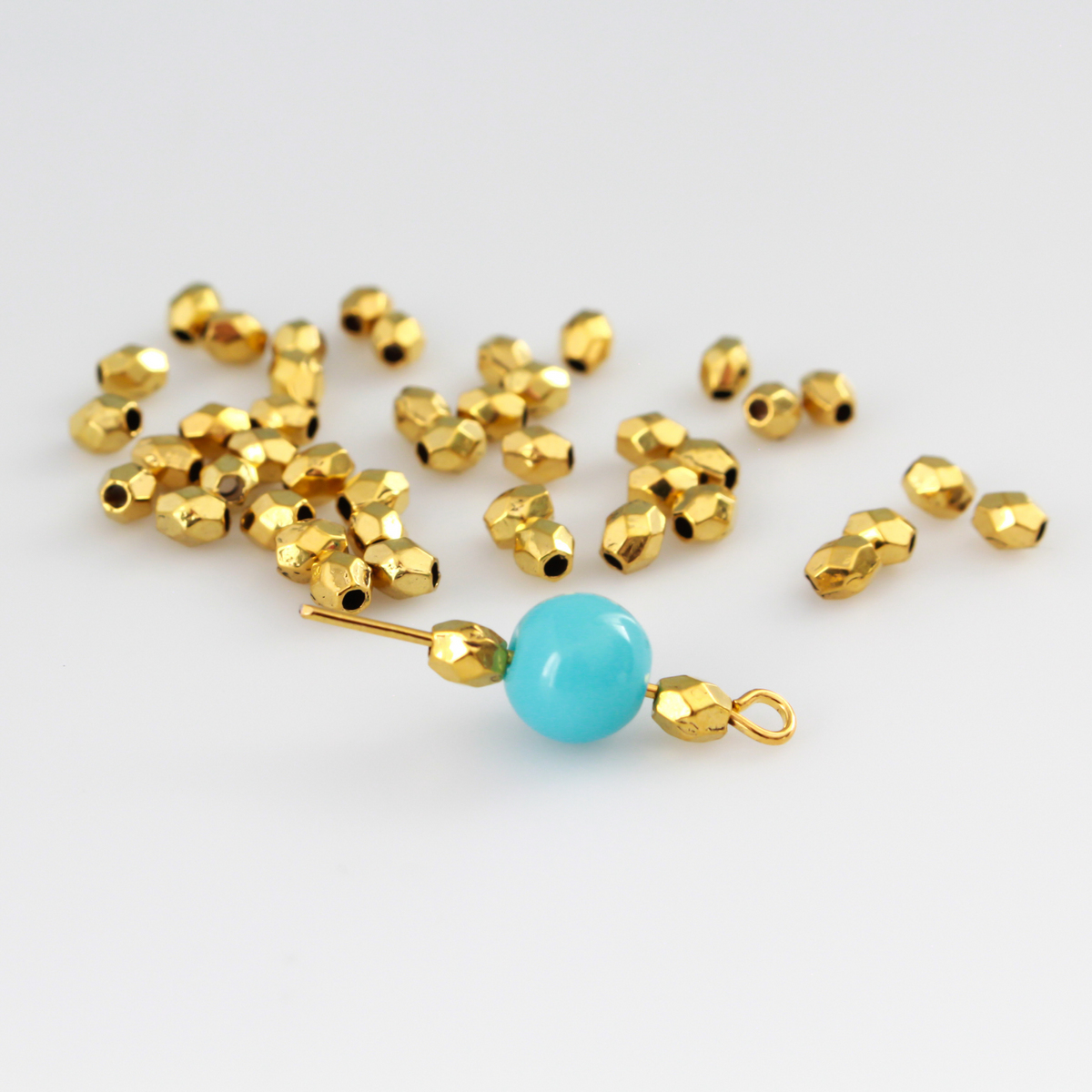 Small Metal Spacer Beads 4mmx3.5mm Available in Silver, Bronze, Gold - 150pcs