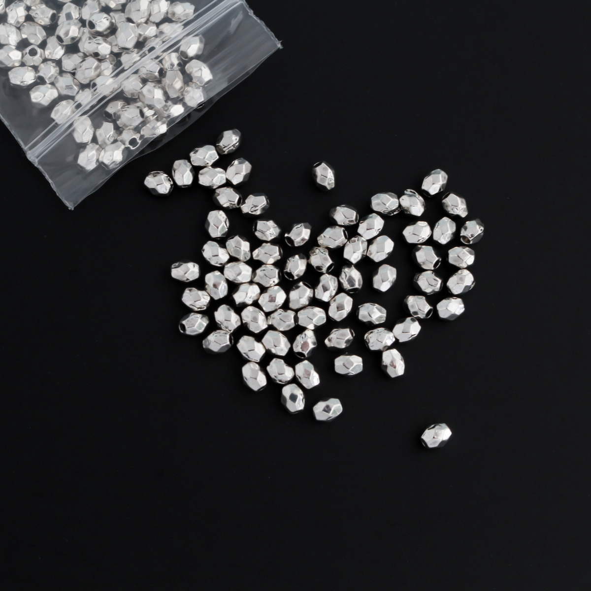Small Metal Spacer Beads 4mmx3.5mm Available in Silver, Bronze, Gold - 150pcs