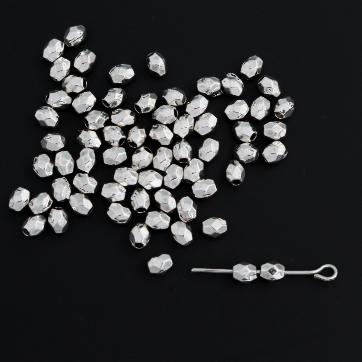 Small Metal Spacer Beads 4mmx3.5mm Available in Silver, Bronze, Gold - 150pcs