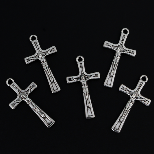 Crucifix cross charm marked "Fatima" on the backside