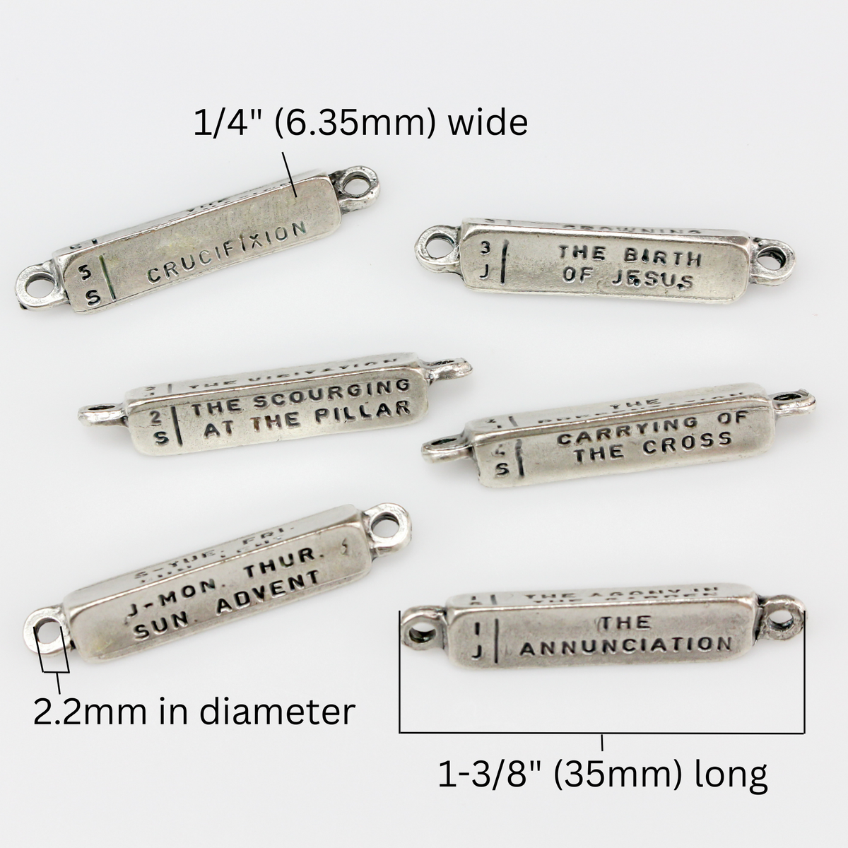 Mysteries of the Rosary Devotional Bead Set 6 pieces - (does not contain the Luminous Mysteries)