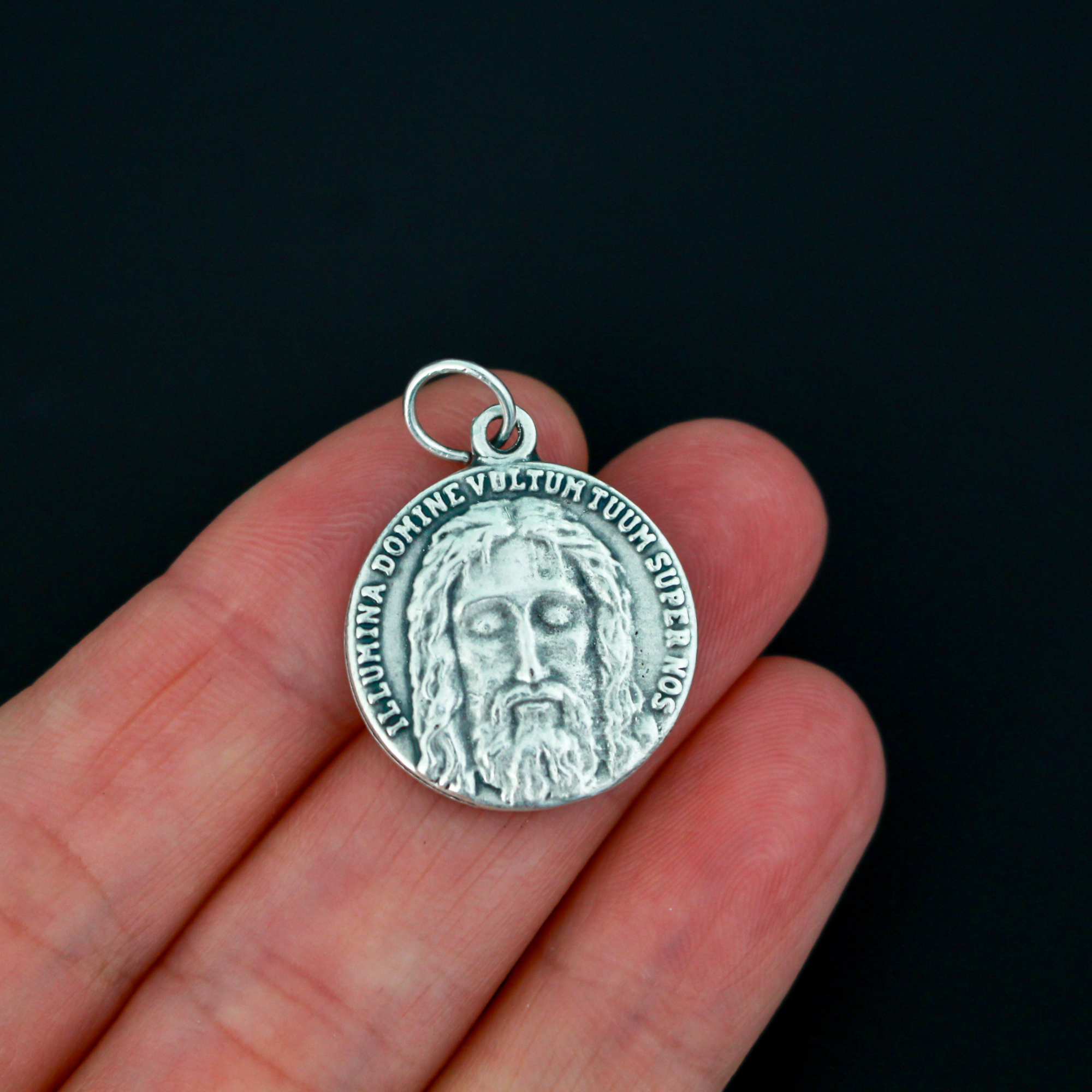 Holy Face of Christ Medal in Latin, Five Wounds of Jesus - Lord
