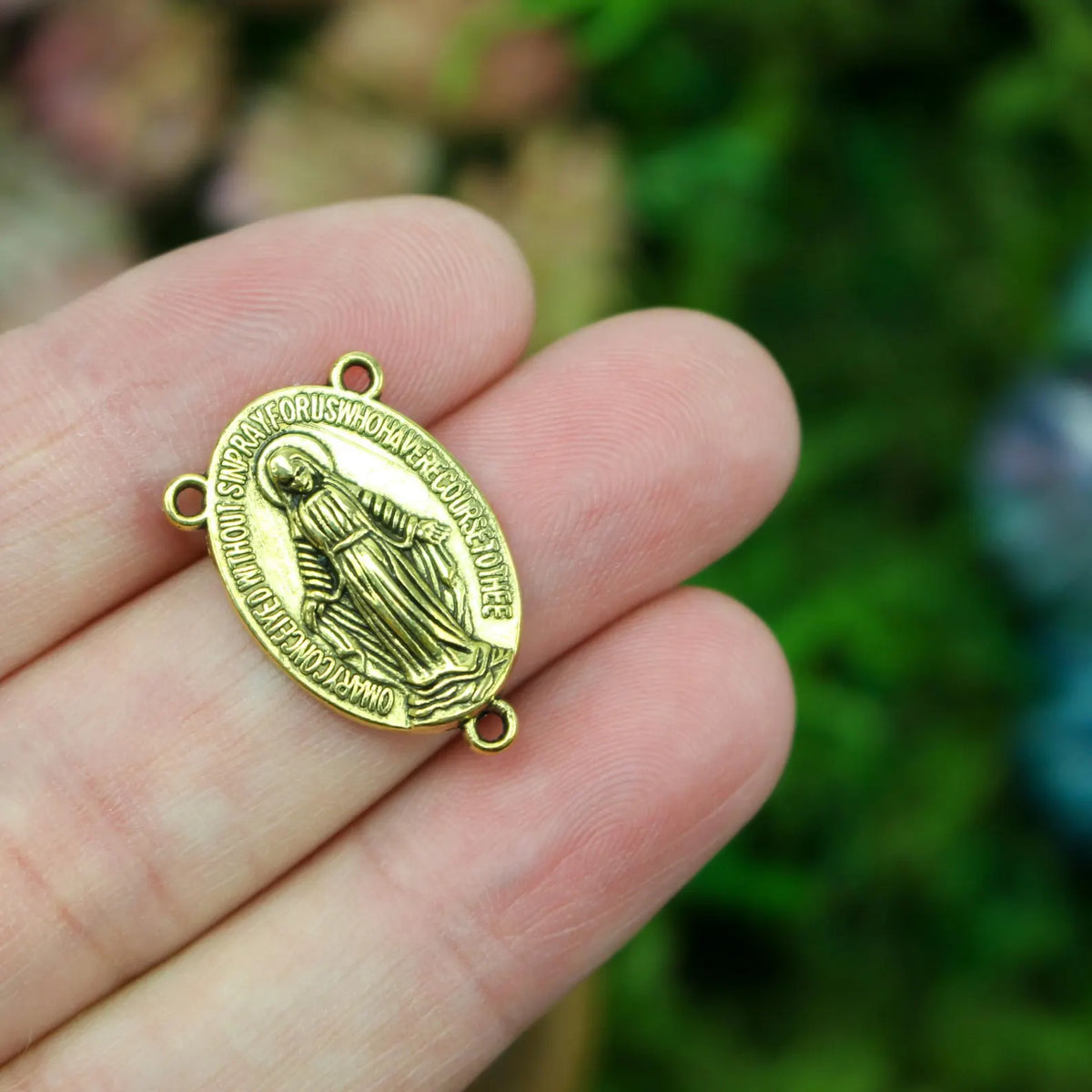Miraculous Medal Rosary Centerpieces Available in Silver, Bronze, Gold, and Copper - 5pcs