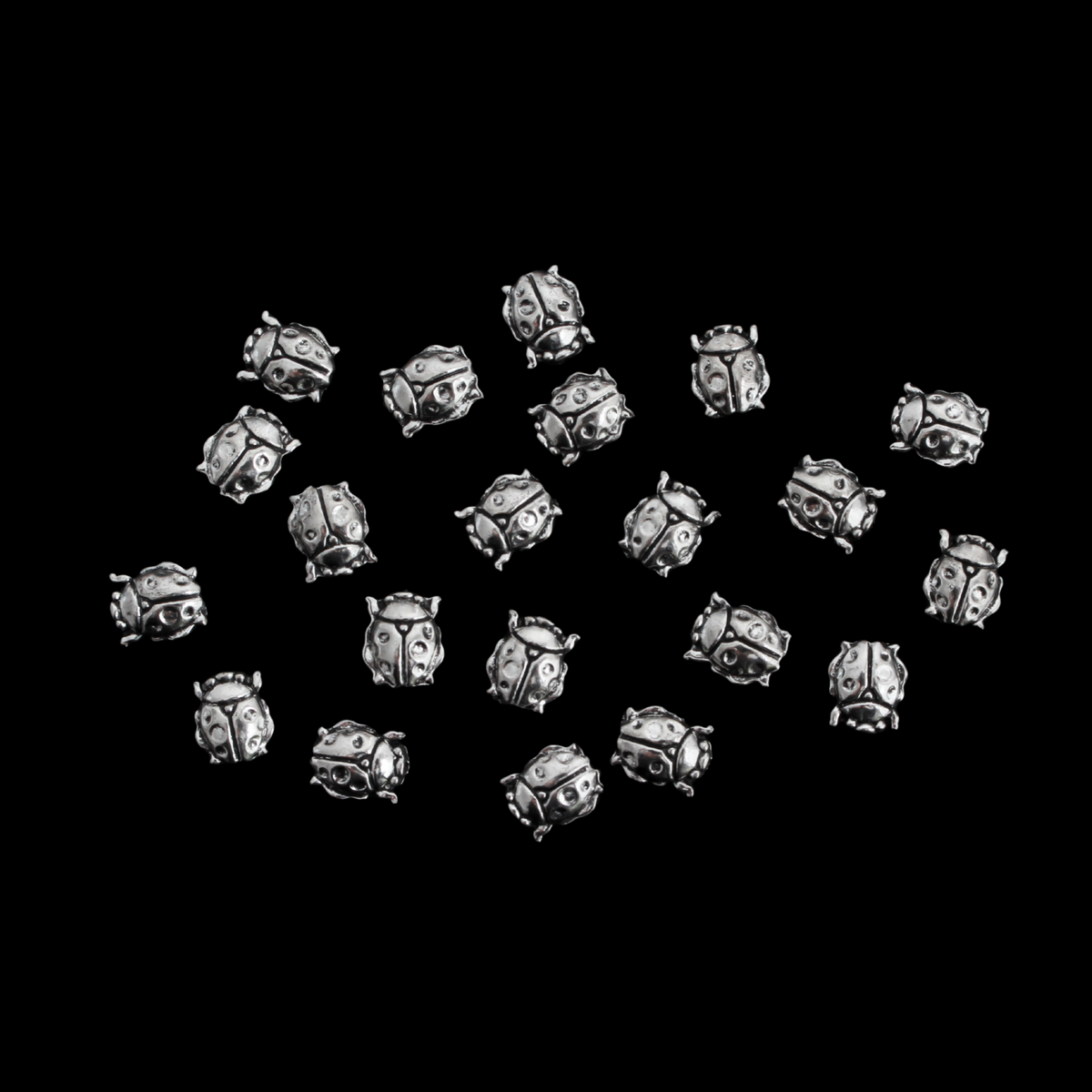 Ladybug Spacer Beads 20pcs 10mmx8mm Metal Our Lady Beetle Rosary Beads