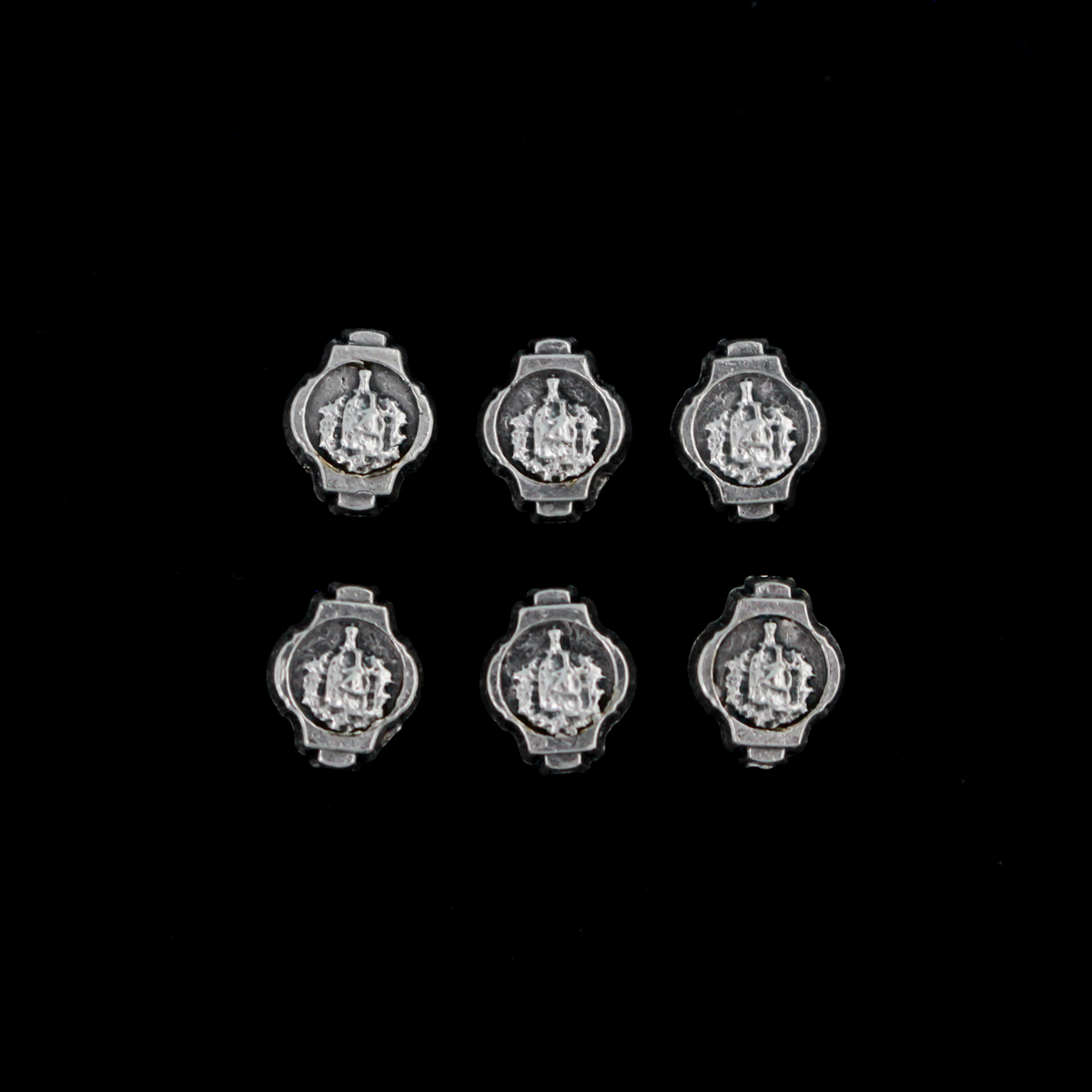 St. Padre Pio Metal Rosary Beads with Our Lady of Mount Carmel - 9.8mm x 8mm, 6pcs