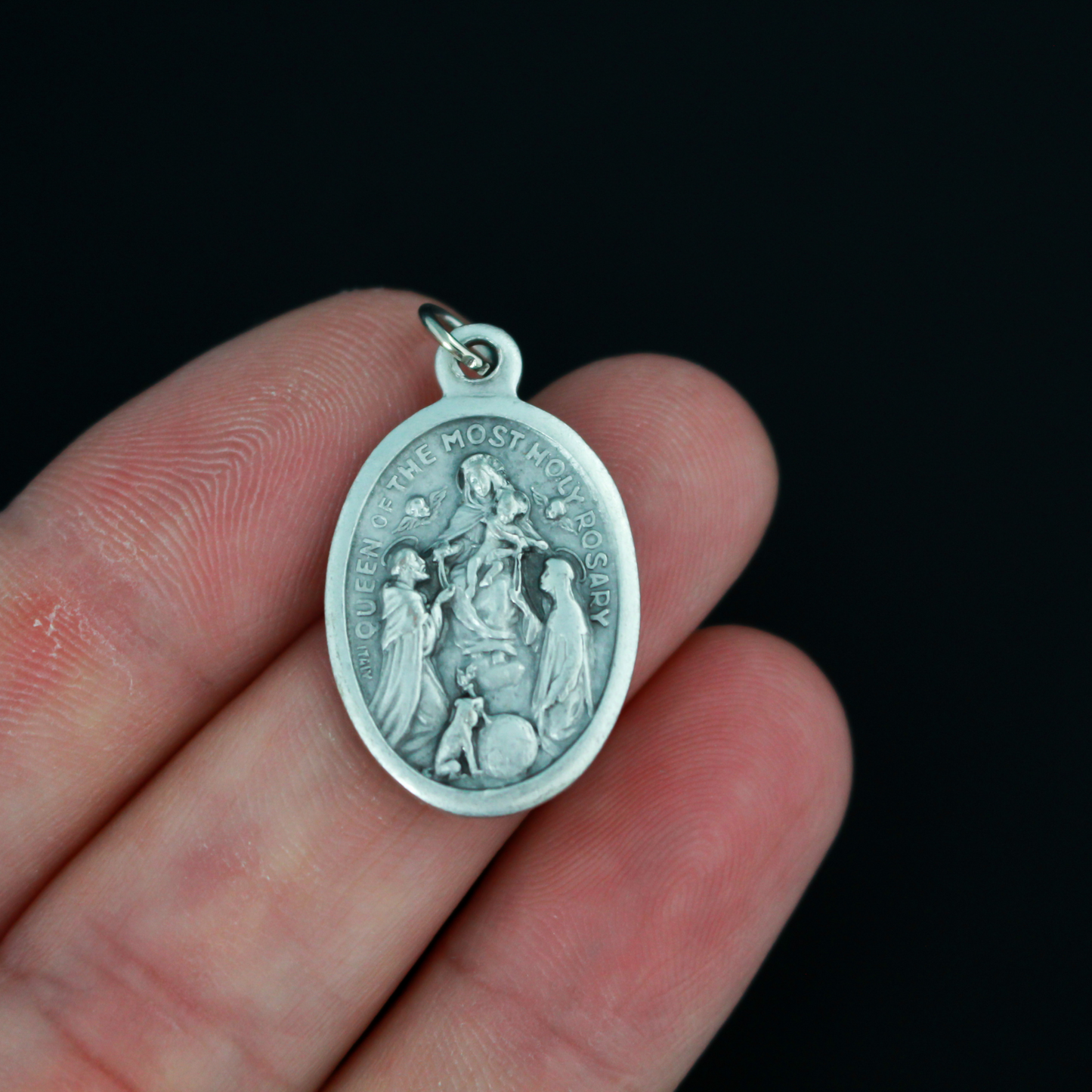 Our Lady of The Rosary Medal - Queen of the Most Holy Rosary
