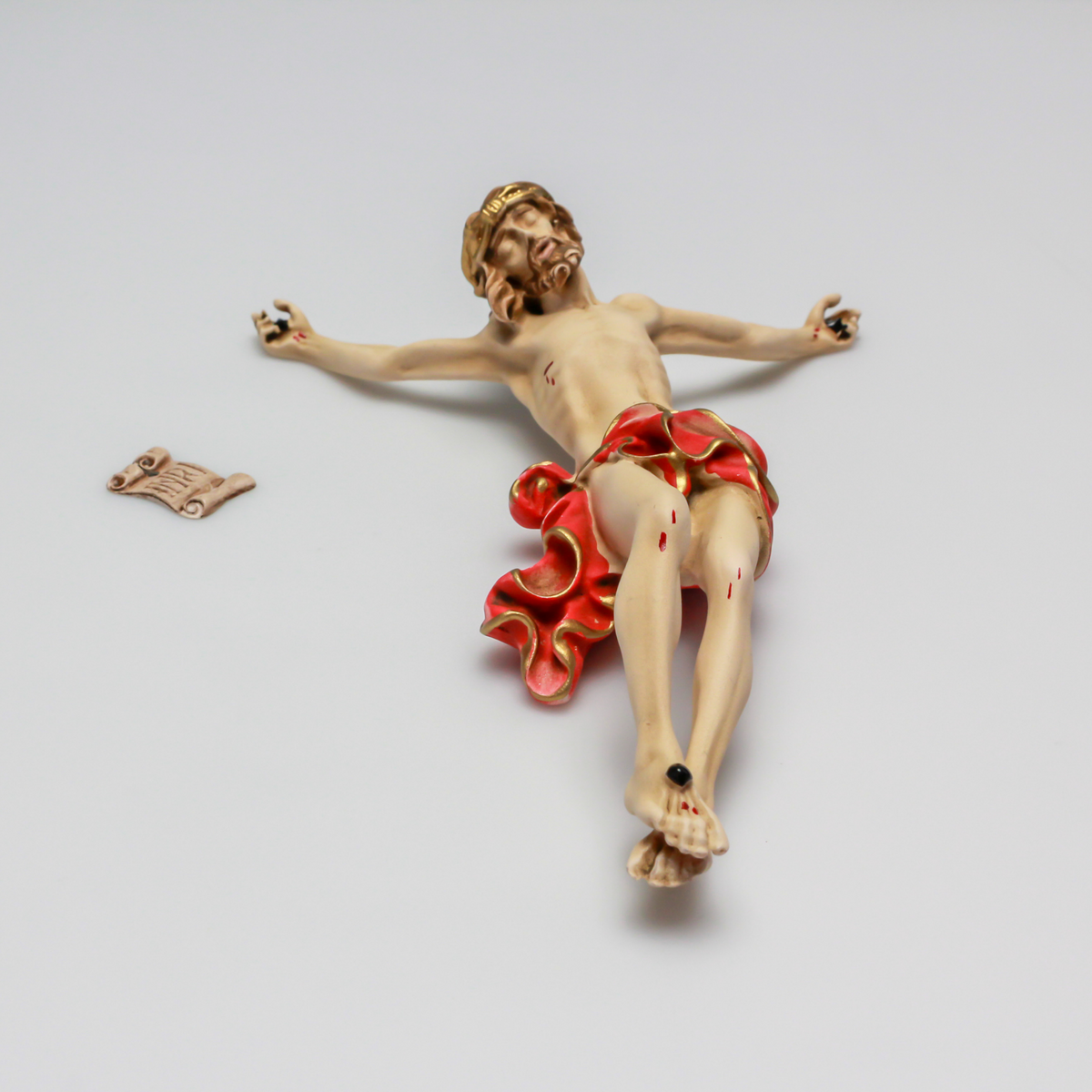 Large Resin Corpus for Crucifix - Body of Christ in Red Garment 6" Long
